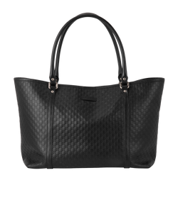 Microguccissima Tote, Leather, Black, 527620, 2*